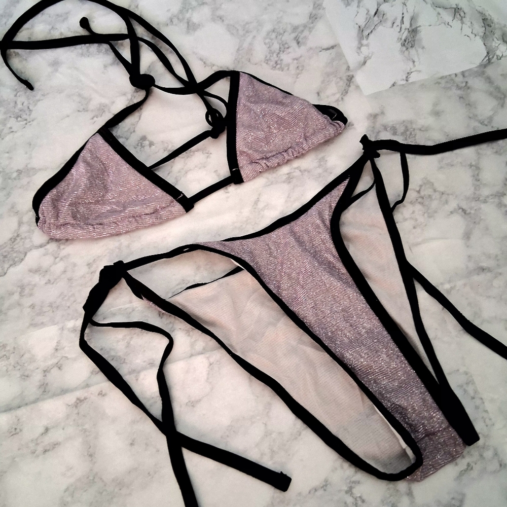 Sparkling Lavander Bikini Set Size Medium